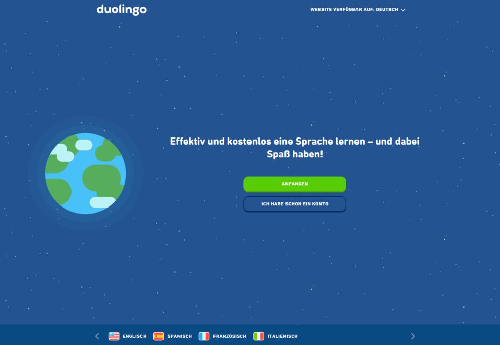 Sprachen lernen mit Duolingo