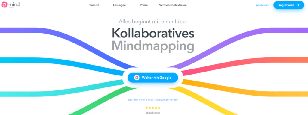 Brainstorming online mit MindMeister