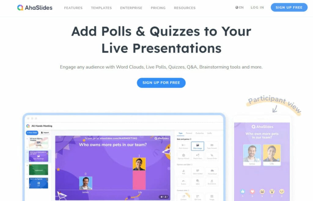 Brainstorming Tool AhaSlides
